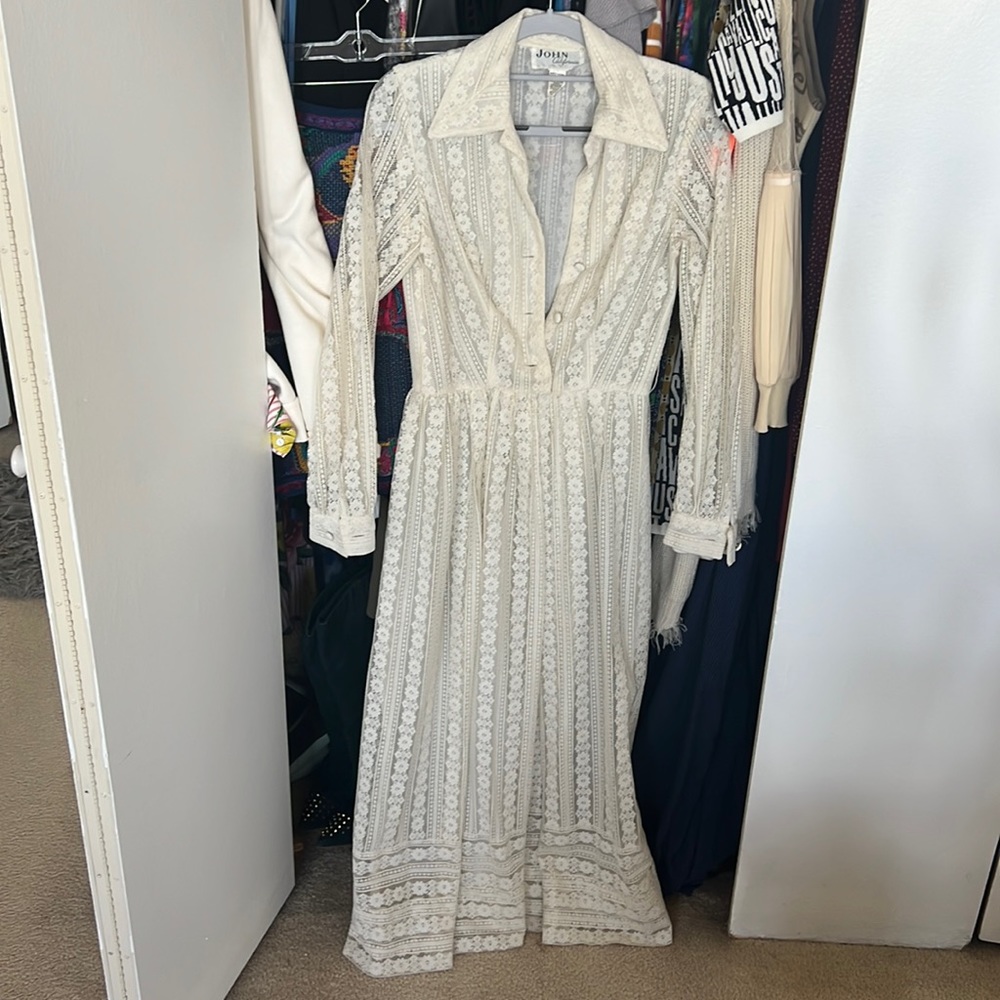 Vintage lace lined dress